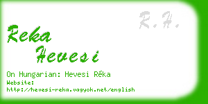 reka hevesi business card